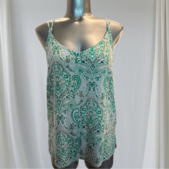 ✅Elegant Green Paisley Camisole Top - Picture 5 of 12